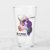 Verre Unicorne Gay Texte Personnalisé (Dos)