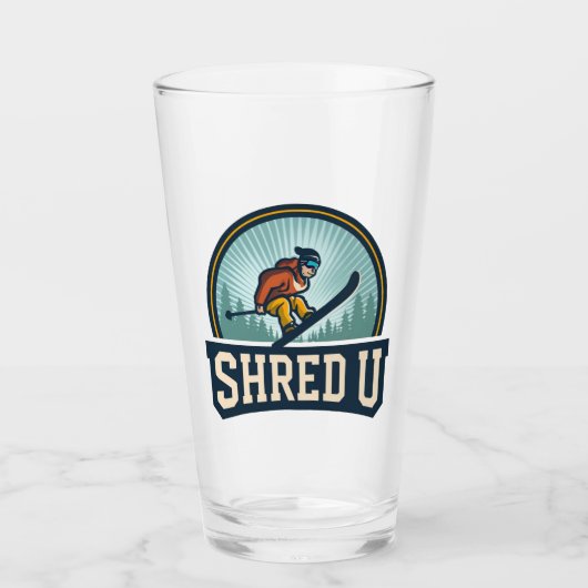Verre Université de ski Shred (Devant)