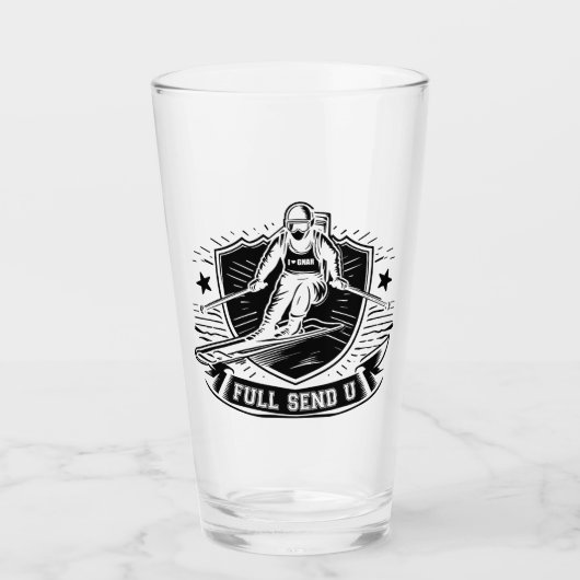 Verre Université Full Send Skiing (Devant)
