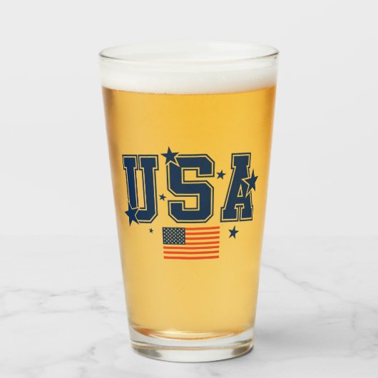Verre USA Beer (Devant (rempli))