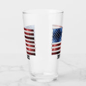Verre USA flag rouge blanc bleu étincelles bling Nom per (Gauche)