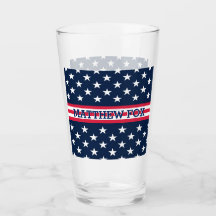 USA Stars Stripes Script Monogramme Éblouissant