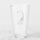 Verre Vacances Holly Monogramme C Bière personnalisée (Dos)