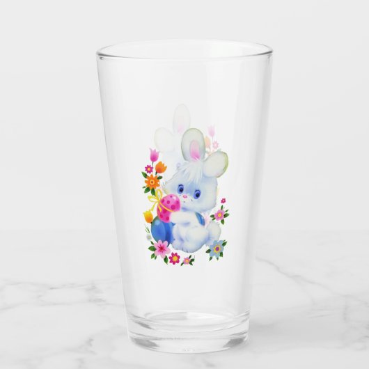 Verre Vacances mignonnes de lapin de Pâques (Dos)