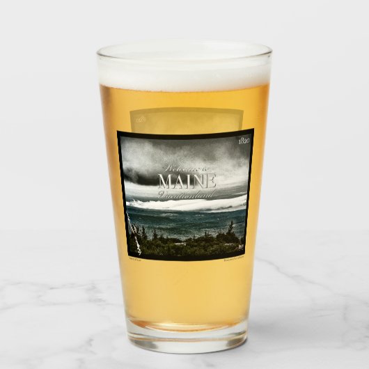 Verre Vacationland, Maine (Dos (rempli))