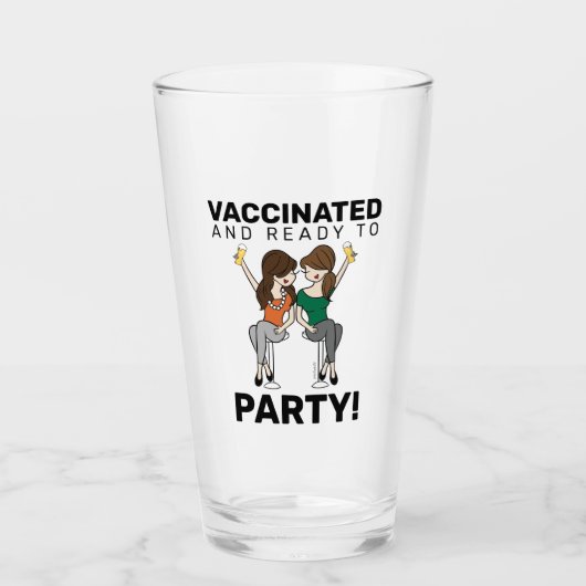 Verre Vacciné et prêt à faire la fête - Bière (Devant)
