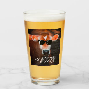 Verre Vache en lunettes de soleil Pas aMOOsed mignon drô