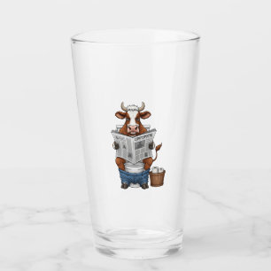 Verre Vache sur Toilet PNG, animal de ferme amusant