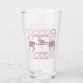 Verre Vague Art Déco Flamant Rose (Dos)
