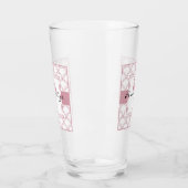 Verre Vague Art Déco Flamant Rose (Gauche)