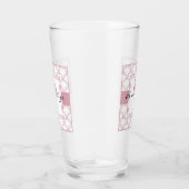 Verre Vague Art Déco Flamant Rose (Droite)