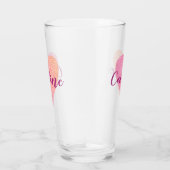 Verre Valentine Coeur rose (Droite)