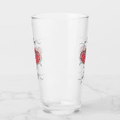 Verre Valentine Élégant Coeurs Interverrouillés Design (Gauche)