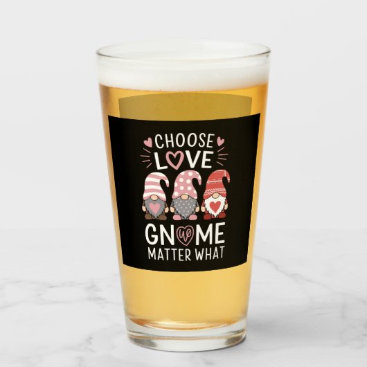 Verre Valentines Jour Choisir Amour Gnome Matière Quoi (Devant (rempli))
