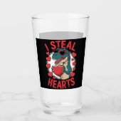 Verre Valentines Jour Dinosaure I Voler Coeurs Aimer T r (Devant)