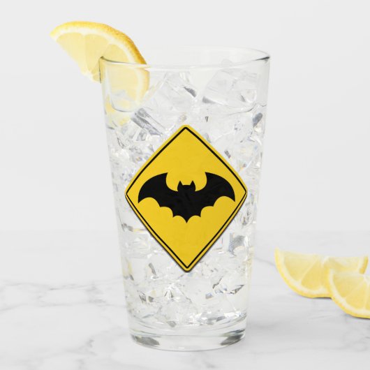 Verre Vampire Bat Avertissement Halloween (Devant glace)