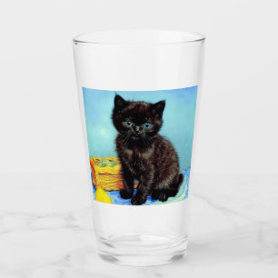 Verre Van Gogh Black Kitten avec fils