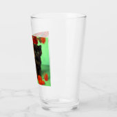 Verre Van Gogh Black Kitten Fleurs rouges (Gauche)