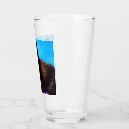 Verre Van Gogh Chat et fleurs (Gauche)