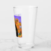 Verre Van Gogh Kitten noir avec des tournesols (Gauche)