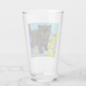 Verre Van Gogh Style Chat avec tournesol (Dos)