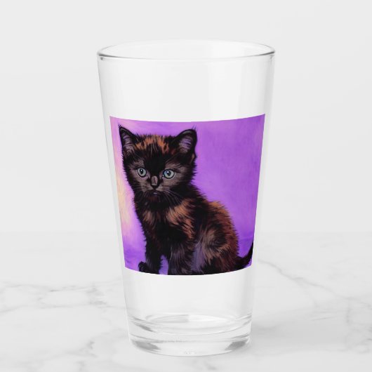 Verre Van Gogh Style Chat pourpre (Devant)