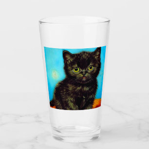 Verre Van Gogh Style Pouting Kitten