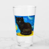 Verre Van Gogh Style Starry Night Cat (Devant)