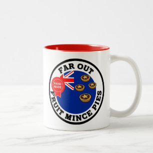 Verre van New Zealand Fruit Mince Pies Tweekleurige Koffiemok