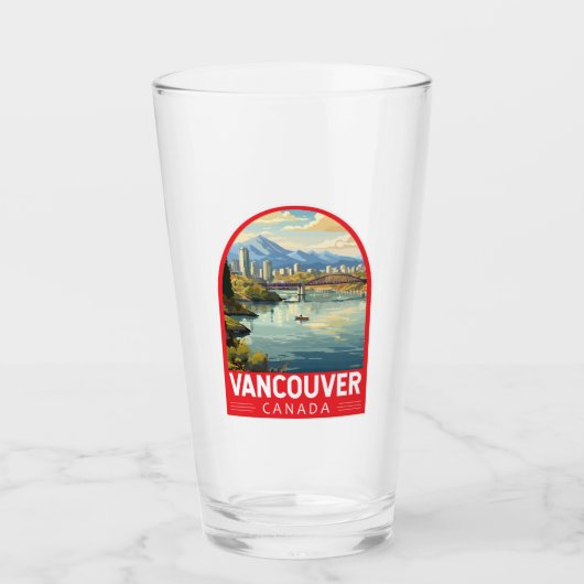Verre Vancouver Canada Travel Art Vintage (Devant)