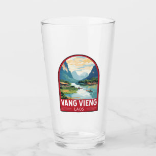Verre Vang Vieng Laos Travel Art Vintage