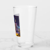 Verre Varsovie Pologne Nuit Skyline Varsovie Spire (Gauche)