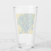 Verre Vase Van Gogh avec Iris Classic Impressionnisme (Dos)