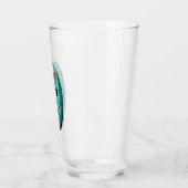 Verre Vendredi 13 | Graphique de masque de hockey bleu (Gauche)