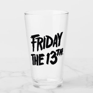 Verre Vendredi 13 Logo empilé peint