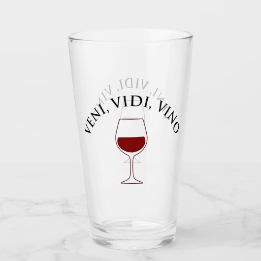 Verre Veni, Vidi, Vino Funny Vine Lover Latin Phrase (Devant)