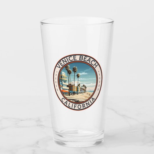 Verre Venice Beach California Bowwalk Travel Art Retro (Devant)