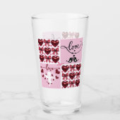 Verre Véritable Amour en rose (Devant)