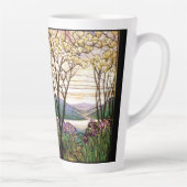 Verre verni Art Nouveau Fleurs d'Iris Mug latte (Droite)