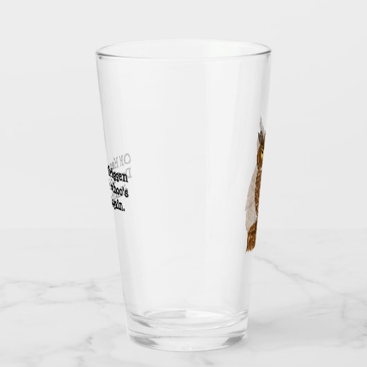 Verre Verrerie potable de hibou d'humour (Droite)