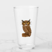 Verre Verrerie potable de hibou d'humour (Devant)