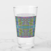 Verre Vert bleu violet géométrique (Dos)