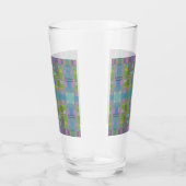 Verre Vert bleu violet géométrique (Droite)