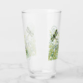 Verre vert de boissons de libellules (Gauche)