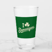 Verre Vert Drôle Irlandais Patty's Trèfle Saint-Patrick (Devant)
