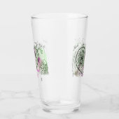 Verre Vert et violet avec Coeurs Whimsical (Droite)