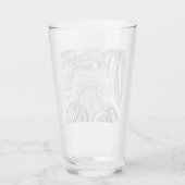 Verre vert foncé & turquoise monstère feuilles & lys con (Dos)