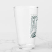 Verre vert foncé & turquoise monstère feuilles & lys con (Droite)