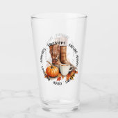 Verre Vibes D'Automne Cosy - Bottes, Épices Citrouilles, (Devant)