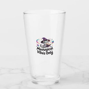 Verre Vibes Féériques Uniquement, Chat Sorcière Kawaii F